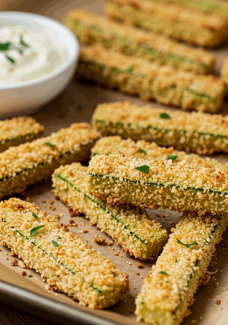Frites de Courgettes au Parmesan Cuites au Four