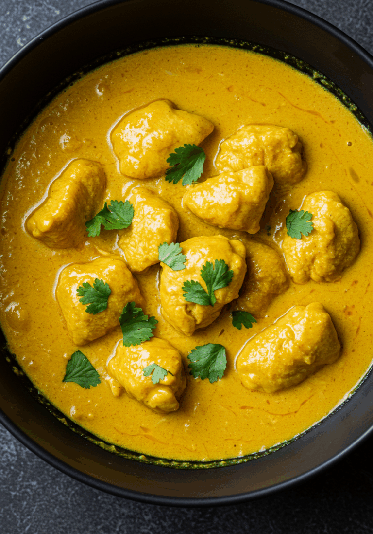Poulet au Curry et à la Crème Fraîche