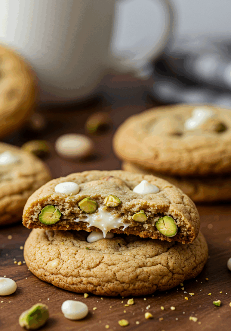 Cookies aux pistaches et chocolat blanc