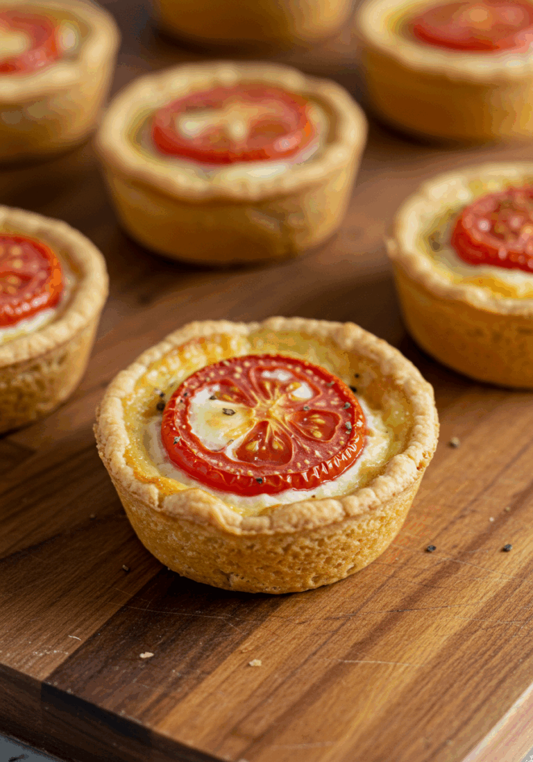 Mini quiches tomates cerises et mozzarella
