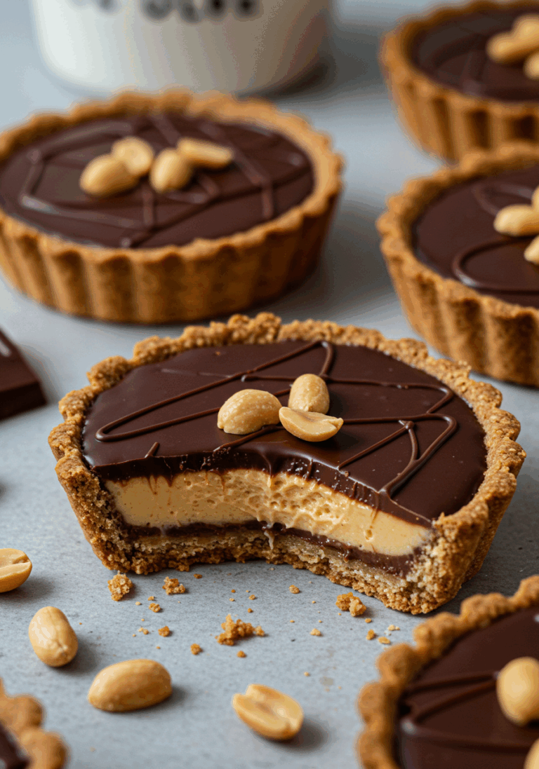 Tartelette cacahuète et chocolat au lait