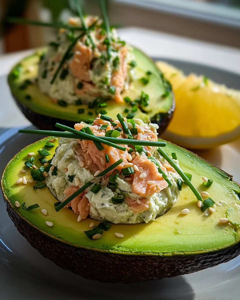 Avocats farcis (thon & fromage Saint-Morêt)