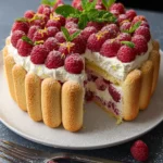 Charlotte framboises sans cuisson