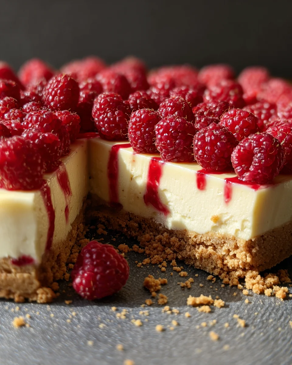 Cheesecake sans cuisson à la framboise
