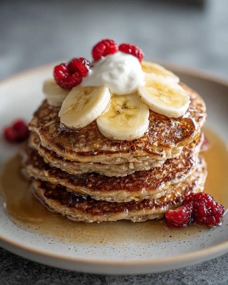 Pancakes à la banane aux flocons d’avoine