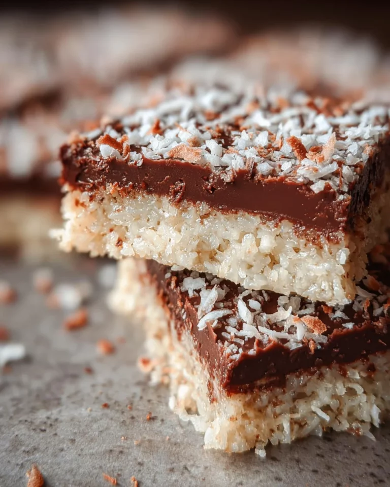 Barres au chocolat et à la noix de coco