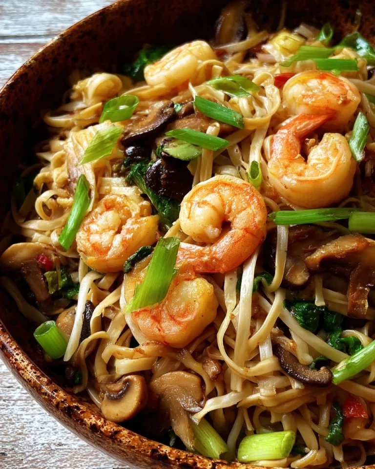 Chow fun aux crevettes