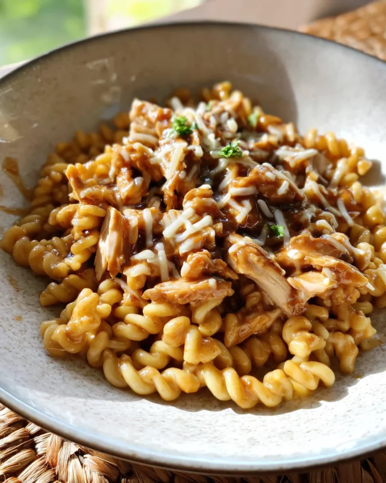 Coquillettes au poulet et sauce soja