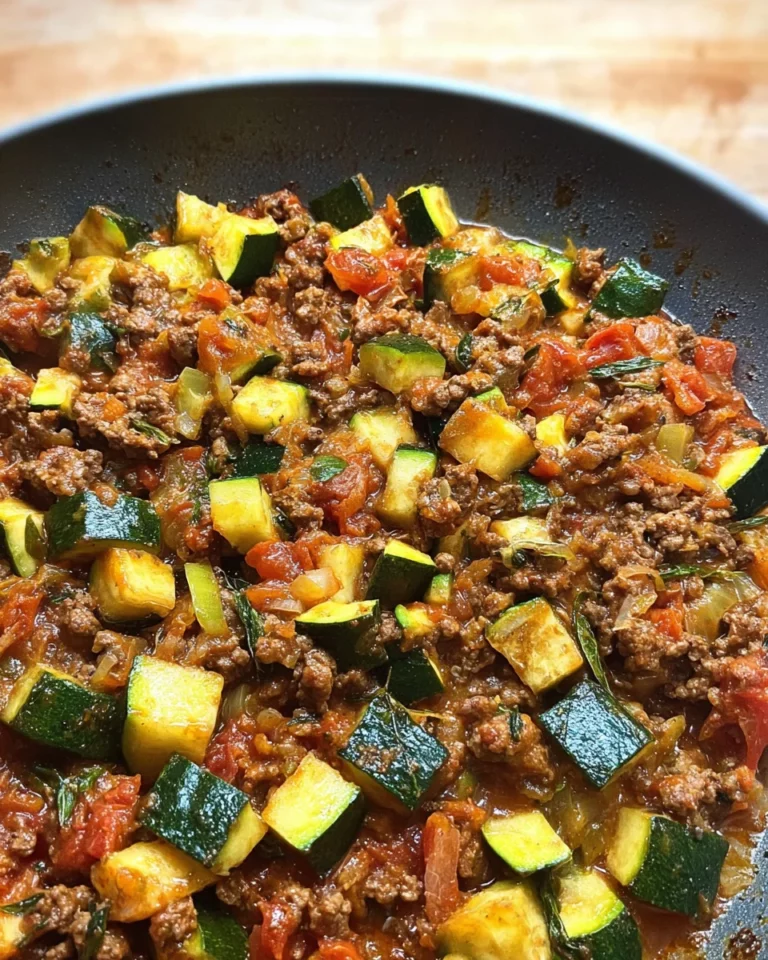 Courgettes, viande hachée et tomates