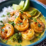 Crevettes curry coco