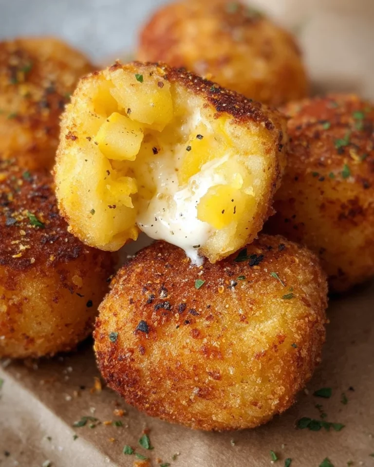 Croquettes de pommes de terre au fromage vegan