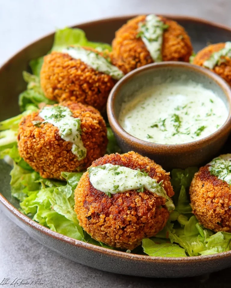 Croquettes protéinées aux lentilles corail, sauce persillée au yaourt