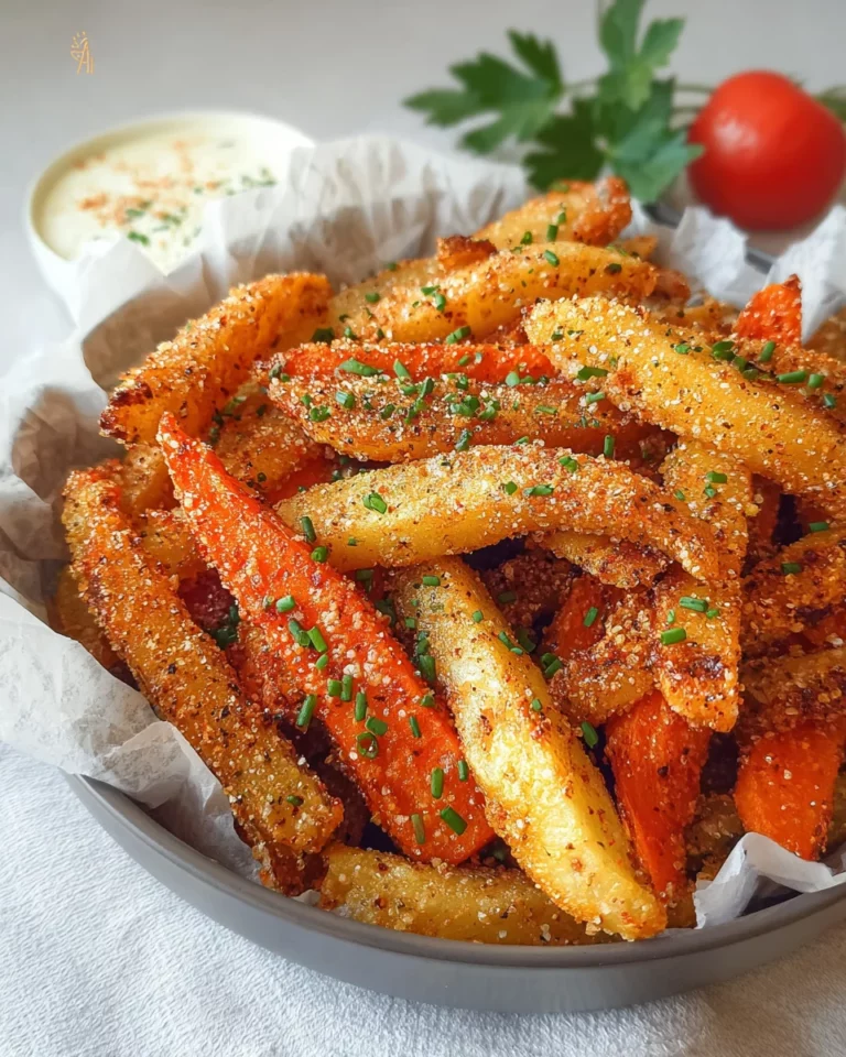 Frites pommes de terre carottes