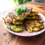 Galettes de courgettes ail basilic