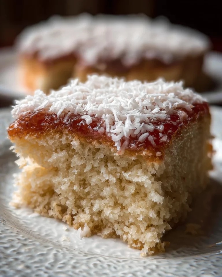 Gâteau au coco et à la confiture