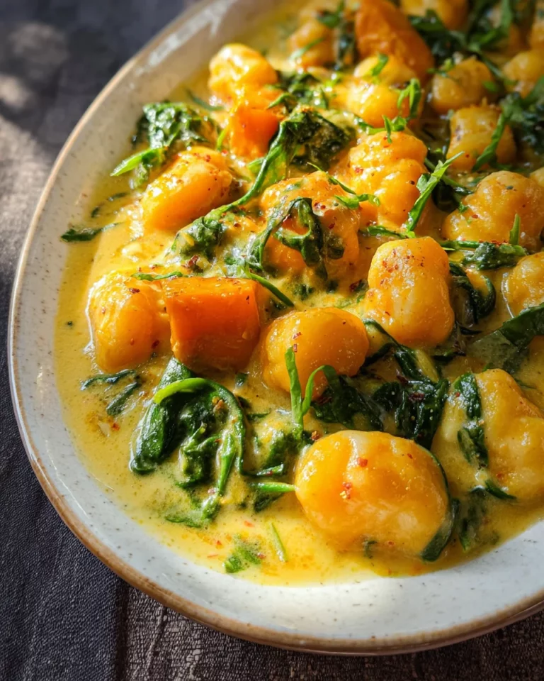 Gnocchi à la courge et aux épinards