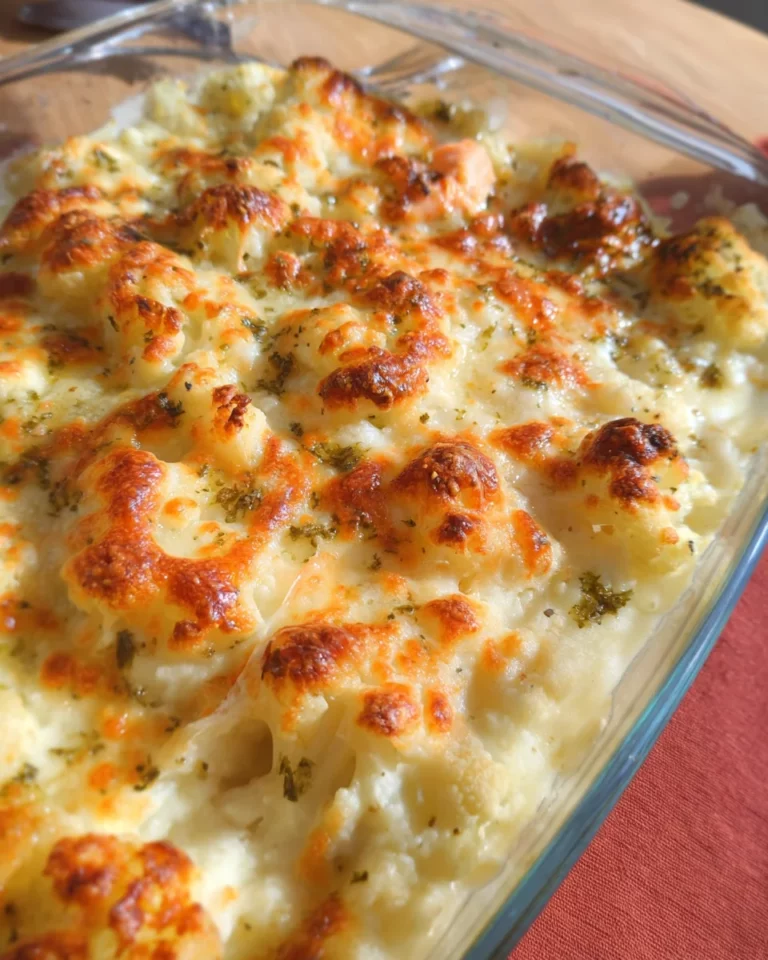 Gratin de chou-fleur au saumon fumé