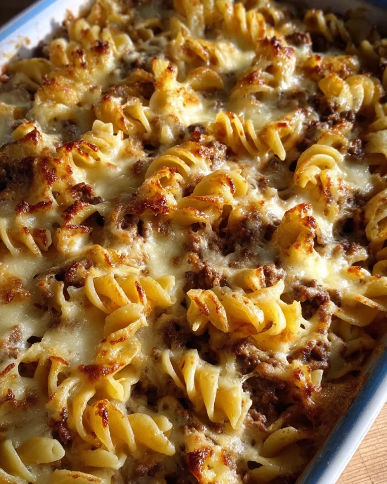Gratin de pâtes au boeuf et Kiri