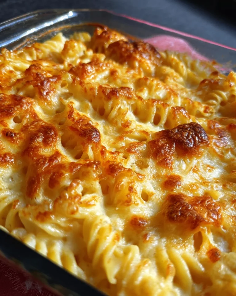 Gratin de pâtes aux 3 fromages