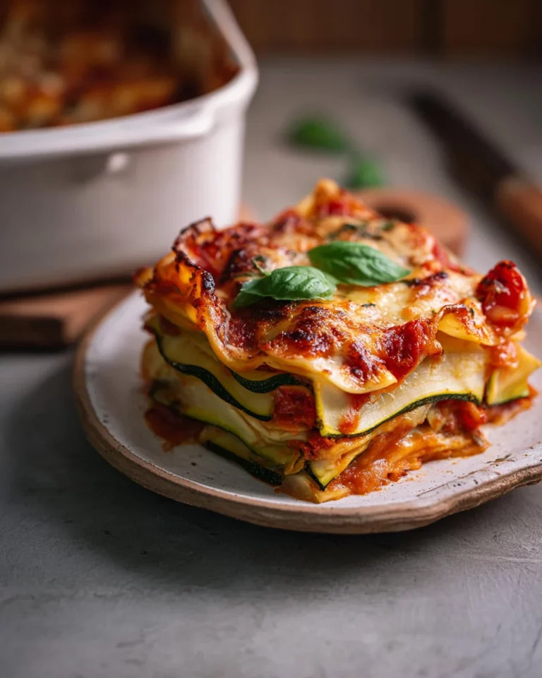 Lasagnes aux courgettes et tomates