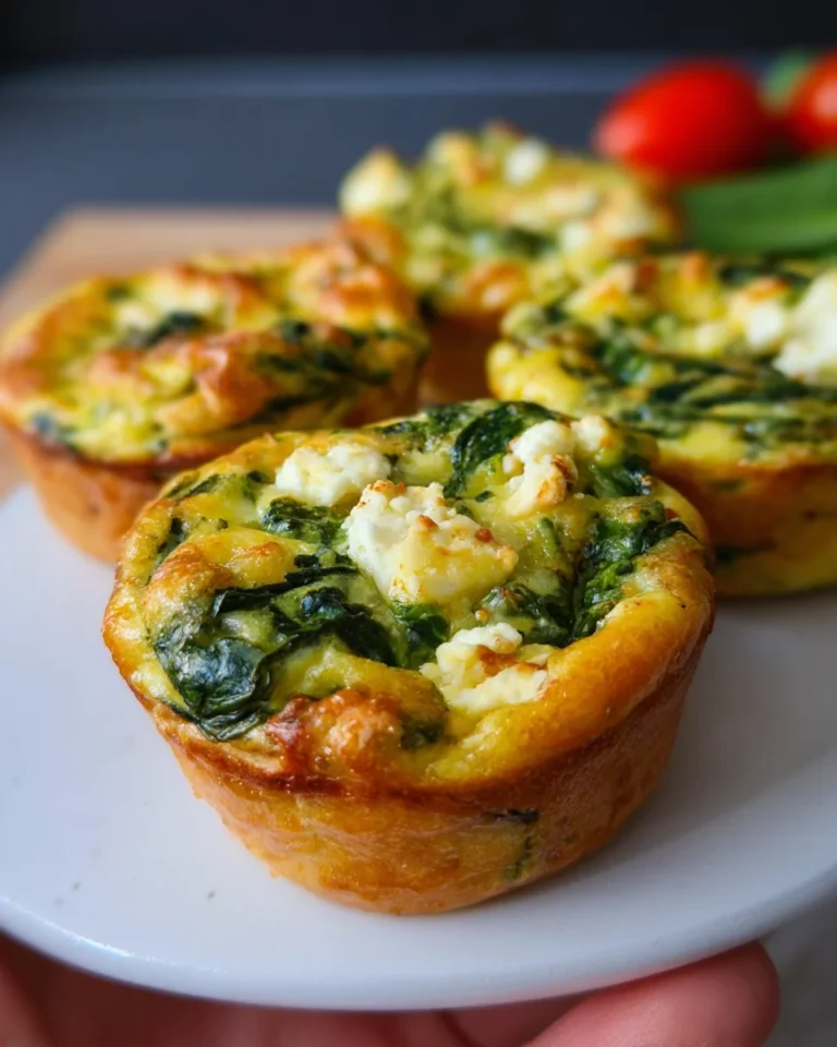 Mini-quiches sans pâte épinards feta