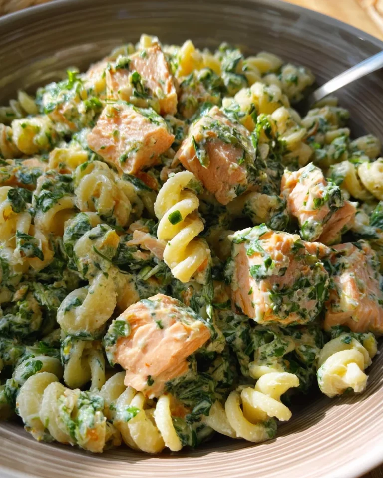 One pot pasta au saumon et épinards