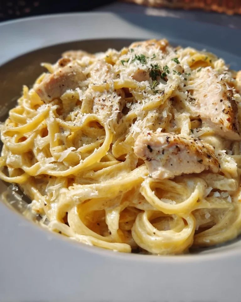 Pâtes Alfredo au poulet