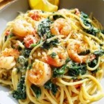 Pâtes aux crevettes et au lait de coco