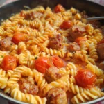 Pâtes aux saucisses et tomate