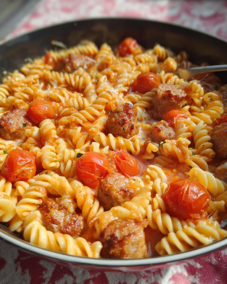 Pâtes aux saucisses et tomate