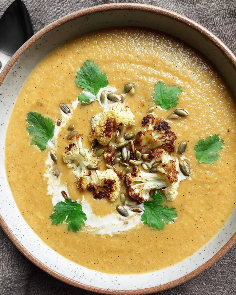 Potage de chou-fleur au citron confit