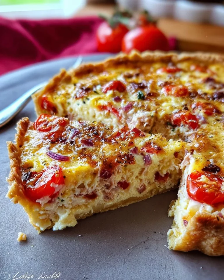 Quiche tomates cerises, thon & mozzarella