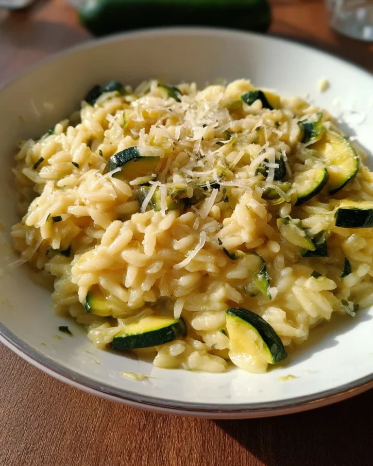 Risetti aux courgettes, ou risotto de pâtes