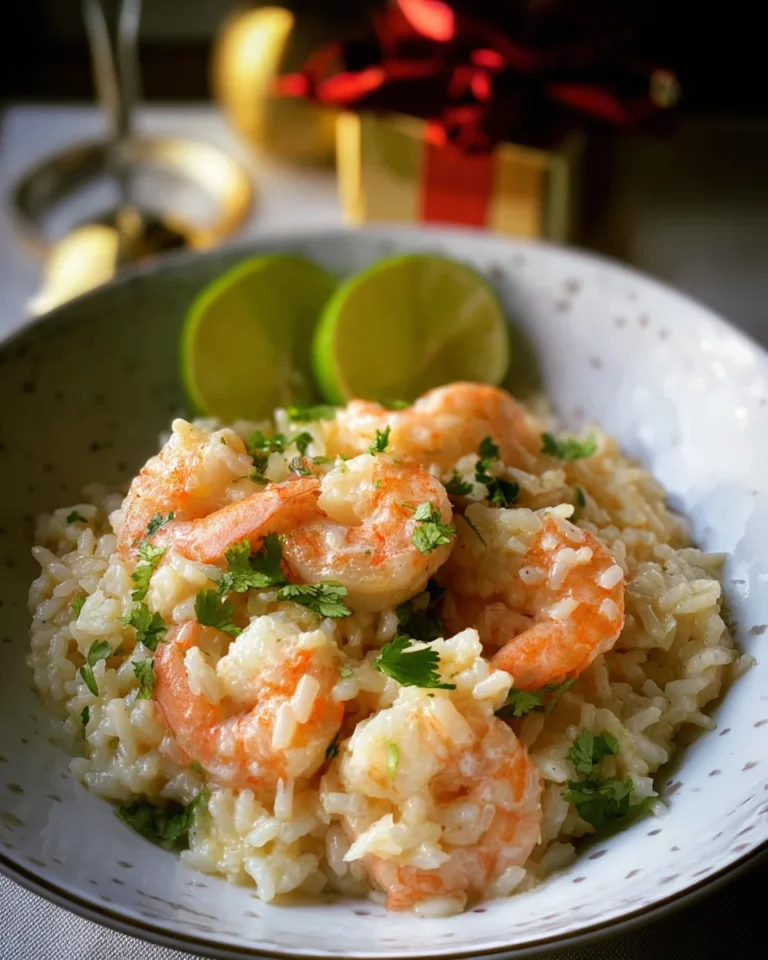 Risotto au lait de coco et crevettes sautées au gingembre