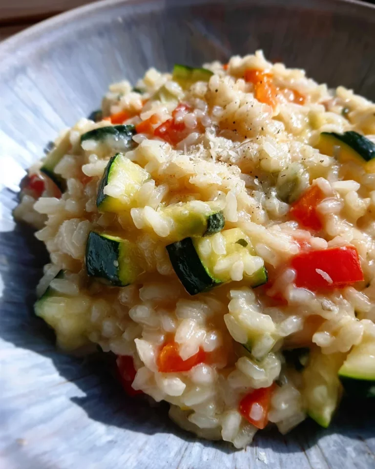Risotto courgette poivron