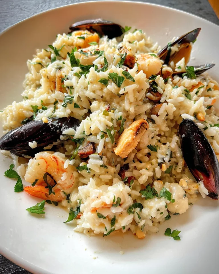 Riz crémeux aux fruits de mer
