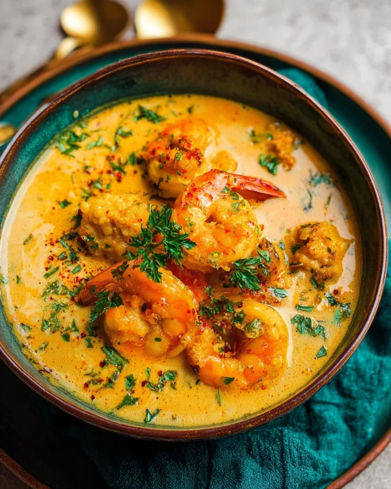 Soupe de crevettes au lait de coco