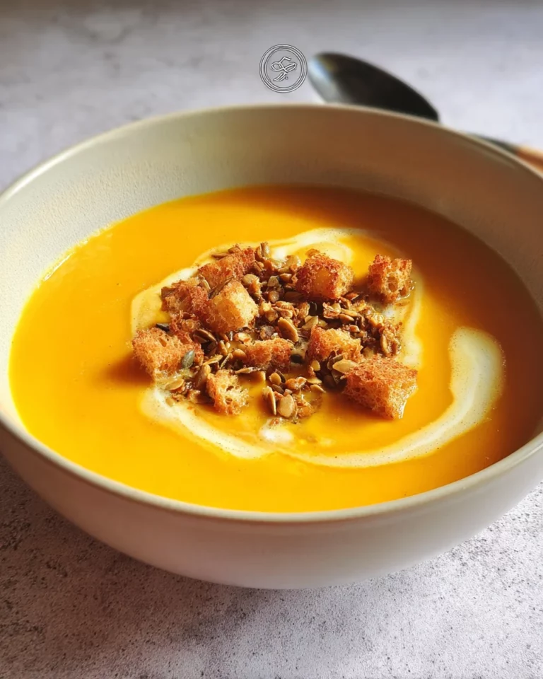 Velouté potiron lentille corail